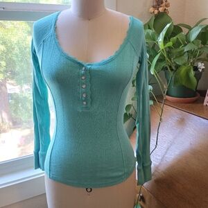 Guess Jeans Cotton Pointelle Top